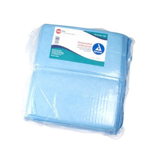 Dynarex Underpad: 300 Count, Blue, 17" x 24" 33387694