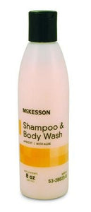 McKesson 53-28023-8 Shampoo and Body Wash 8 oz. Squeeze Bottle Apricot Scent, 1 Count