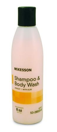 McKesson 53-28023-8 Shampoo and Body Wash 8 oz. Squeeze Bottle Apricot Scent, 1 Count