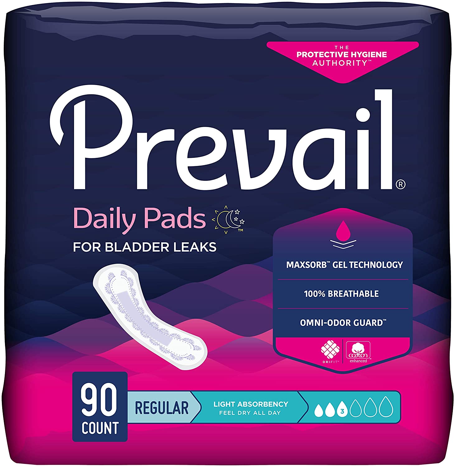Prevail Incontinence Bladder Control Pads for Women 88219559