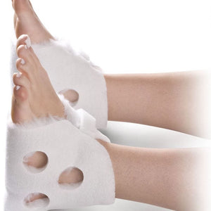 Medline Ventilated Heel Protectors, White, Unisize, 1 Pair