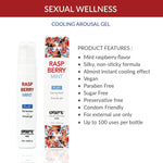 Exsens Raspberry Mint Arousal Lubricant and Flavored Foreplay Gel, 15ml (0.53 fl.oz), 1 count