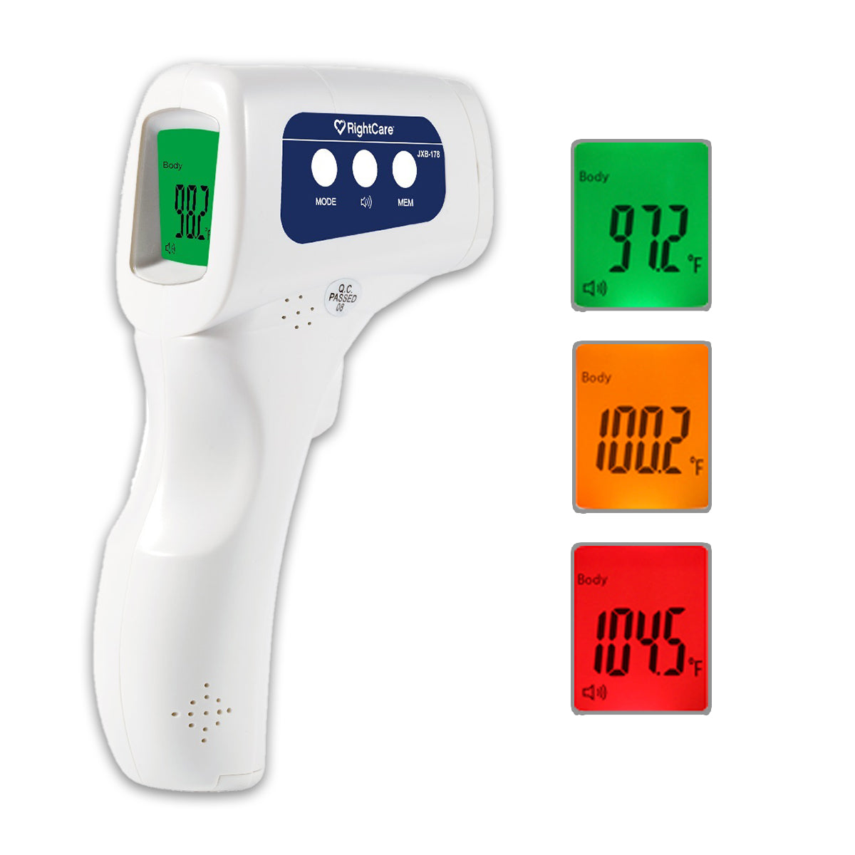 Berrcom Non-Contact Infrared Thermometer JXB-178 (Requires 2 AA batteries)  - White 