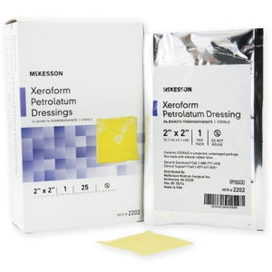 McKesson 2202 Xeroform Petrolatum Dressing, Box of 25
