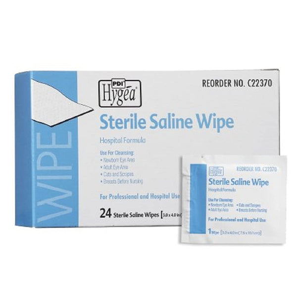 PDI Healthcare C22370 Hygea Sterile Saline Wipe, 6
