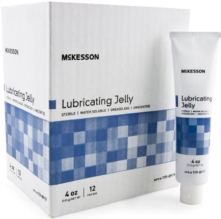 McKesson 16-8919 Lubricating Jelly Box of 12 Tubes
