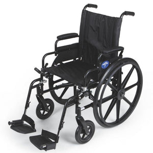 Medline k4 Extra-Wide Lightweight Wheelchairs, 22" DLA, S/A Foot, 1 Count