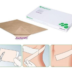 Molnlycke Mepifrom Safetec Self-Adherent Soft Silicone Dressing: 2" x 3", 5 Count