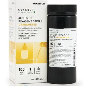 Consult 121-4LN Urine reagent strips. 1 bottle of 100 strips.