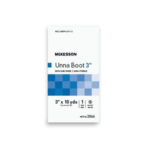McKesson Cotton Zinc Oxide NonSterile Unna Boot , 3 Inch x 10 Yard 1 per Box, White