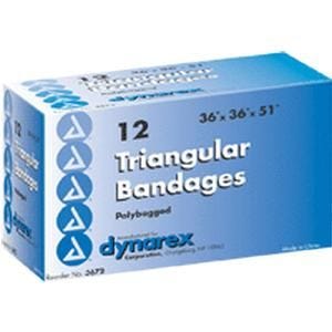 Dynarex 3672 Triangular Bandage Cotton. Box of 12 16829243