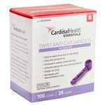 Cardinal Health ReliaMed Twist and Cap Lancet, 28G (100 count)