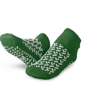 Medline Double-Tread Slippers Latex Free Medium Green 1 Pair