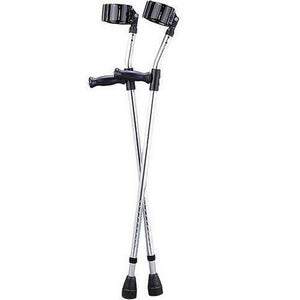 Medline Forearm Crutches: Adult, 5'10" - 6'6", 300 lbs. Weight Capacity Aluminum