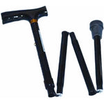 sunmark Econo Folding Cane, Aluminum, 32 to 36 Inch, Black, 1 Count