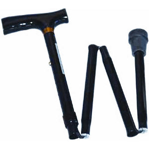 sunmark Econo Folding Cane, Aluminum, 32 to 36 Inch, Black, 1 Count