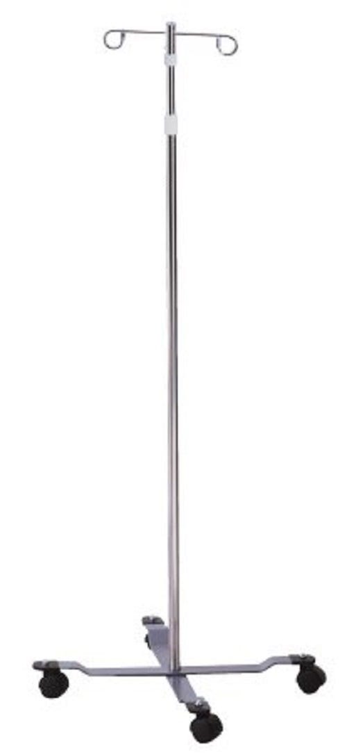 Mckesson IV Pole Floor Stand 2Hook 4Leg, DualWheel Nylon Casters, 22 Inch, 1 Count