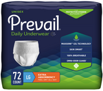 Prevail Unisex Daily Absorbent Underwear, Pull On with Tear Away Seams 18670659