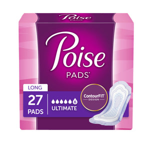 Poise Ultimate Long Extra Coverage Pad 15.94 " L, Package of 27 13551752