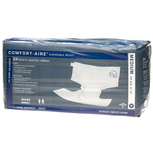 Comfort-Aire Disposable Adult Briefs: Medium, 32" - 42", 96 Count