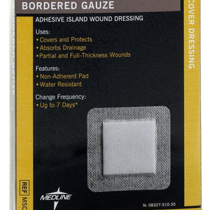 Medline Sterile Bordered Gauze: 2" x 2", 15 Count