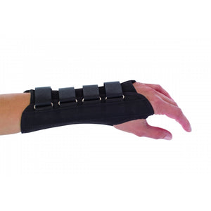 PROCARE Contoured Cotton Right Hand Wrist Splint , Small, 1 Each, Black 19778735