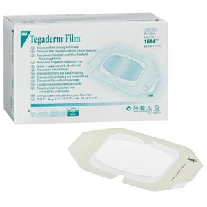 3M Tegaderm 1628 Transparent Film Dressing Rectangle 6 X 8 Inch Frame Style Delivery With Label Sterile, Pack of 10