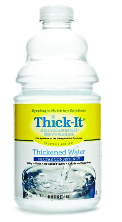 Kent Precision Foods Thick-It AquacareH2O Thickened Water: 4 Count, Nectar (Consistency), 0 Calories, 64 oz, Bottle, Unflavored