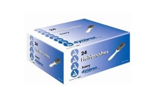 Dynarex Hairbrush: 24 Count, Ivory, 9