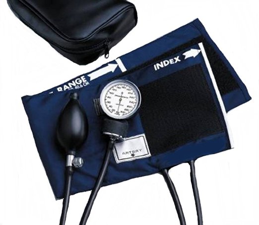 BASIC Aneroid Sphygmomanometer, Pocket Style, Hand Held, 2-Tube, Adult, Adult Arm