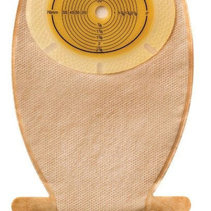 Sensura One-Piece Drainable Pouch, Wide Outlet, Filter, 11-1/2" L, Integrated Closure, Transparent, Cut-to-Fit Flat Skin Barrier, 3/8" to 3" Stoma, Box of 20 45039805