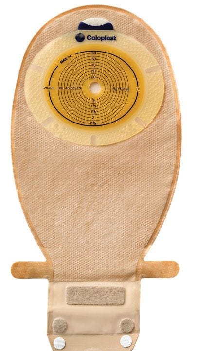 Sensura One-Piece Drainable Pouch, Wide Outlet, Filter, 11-1/2