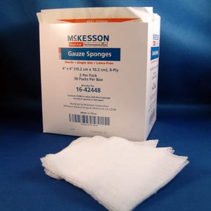 McKesson USP Type VII 1642448 Gauze Sponge, Pack of 2