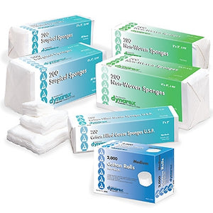 Dynarex NonWoven Sponges 3252, 2", White, 1000 Pack