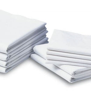 Muslin Draw Sheets, White, 54" X 72", Dozen of 12