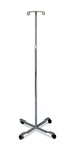 Medline Industries Standard I.V. Pole with 2 Hooks and 4 Caster, Large, 18