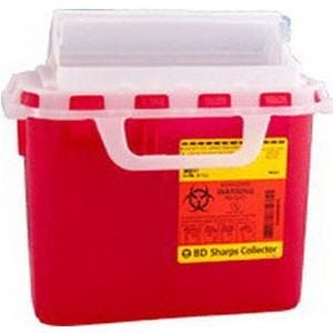 BD Guardian Sharps Collector, 5.4 qt, Red, Horizontal, Latex-Free 58406384