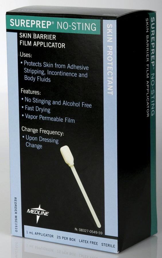 Sureprep No-Sting Skin Protectant, Box of 25