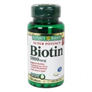Nature's Bounty Biotin Supplement Nature's Bounty 5000 mcg Strength Softgel 60 per Bottle 89223178