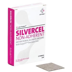 Silvercel Non Adherent Antimicrobial Alginate Dressing: 10 Count, 2