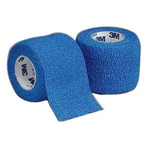 3M Coban 1582B Cohesive Bandage 2 Inch X 5 Yard Standard Compression Selfadherent Closure Blue NonSterile, 1 Count 48190774