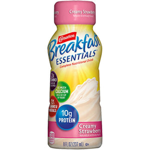 Carnation Breakfast Essentials Oral Supplement Carnation Breakfast Essentials Creamy Strawberry 8 oz. Bottle Ready to Use Case of 24 83915134