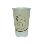 Solo Trophy Drinking Cup, 16 oz., Beige / Burgundy, Styrofoam, Case of 750