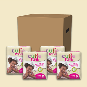 Cutie Pants CR7008 Refastenable Training Pants for Girls Medium 2T to 3T, Up to 34 lb. Case of 104