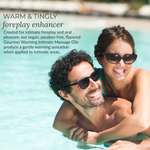 Exsens Let's Travel Warming Intimate Massage Oil Kit Flavored Gel Gift Set Strawberry Coconut and Hot Vanilla Flavor 3 Bottles, 1 Fl Oz Each