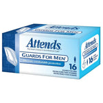 Bladder Control Pad Attends MG0400 Guards For Men Light Absorbency Polymer Male Disposable. Box of 16. 58821505