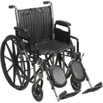 Drive Wheelchair Silver Sport 2 Dual Axle Padded Removable Desk Arm Mag Black 18 Inch 300 lbs.