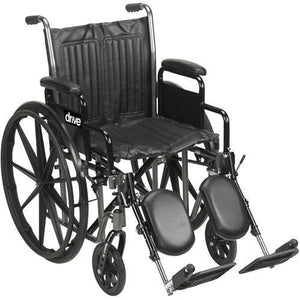 Drive Wheelchair Silver Sport 2 Dual Axle Padded Removable Desk Arm Mag Black 18 Inch 300 lbs.