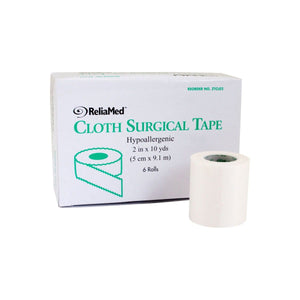 ReliaMed 2" x 10 yds. Tape, Silk Cloth, Roll, Box of 6