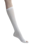 Medline EMS Knee Length Anti-Embolism Stockings: White, Regular, Medium, 12 Count 19641250